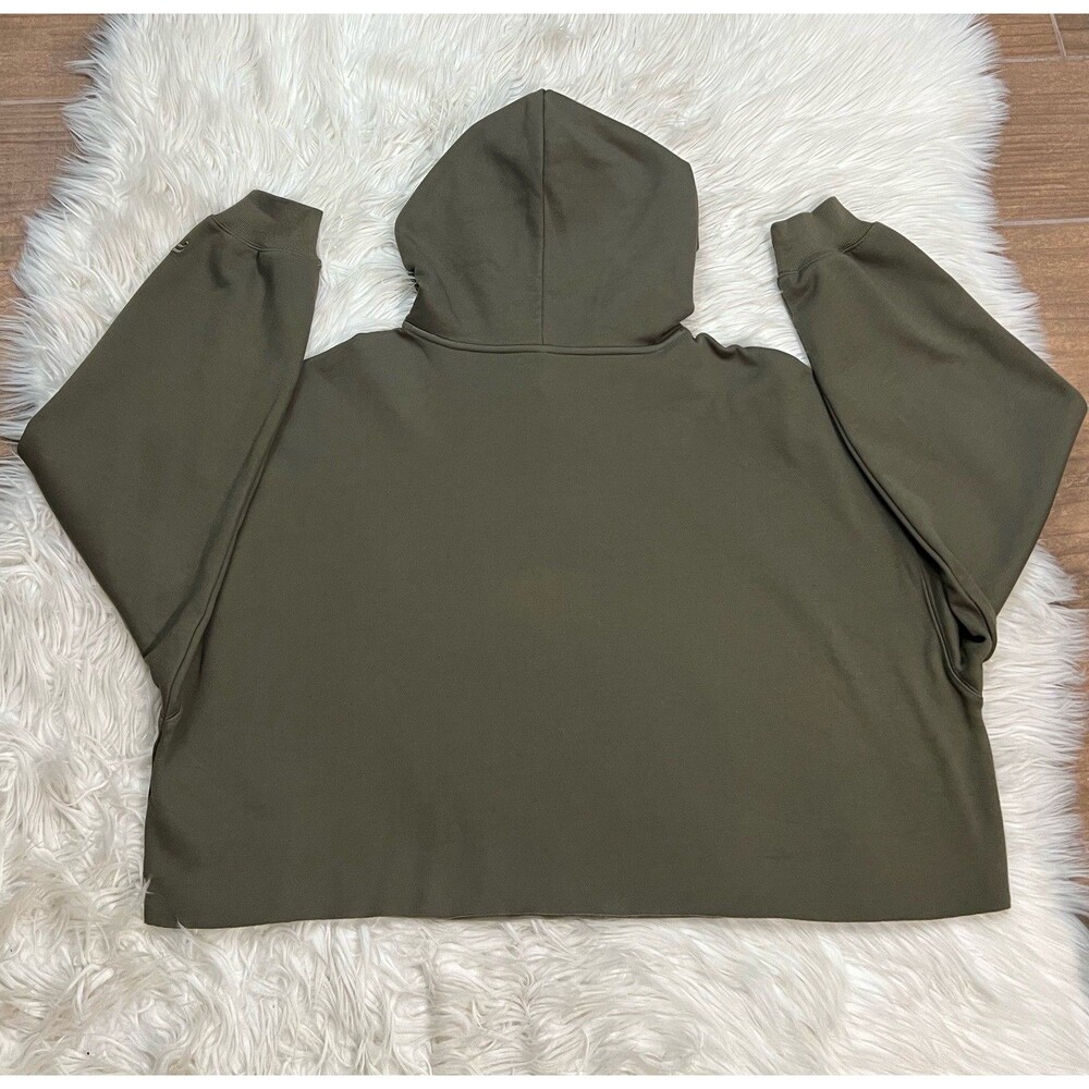 Fabletics Cozy Cropped Fleece Hoodie Women’s 4X Utility Green Athleisure Yoga - Picture 9 of 9